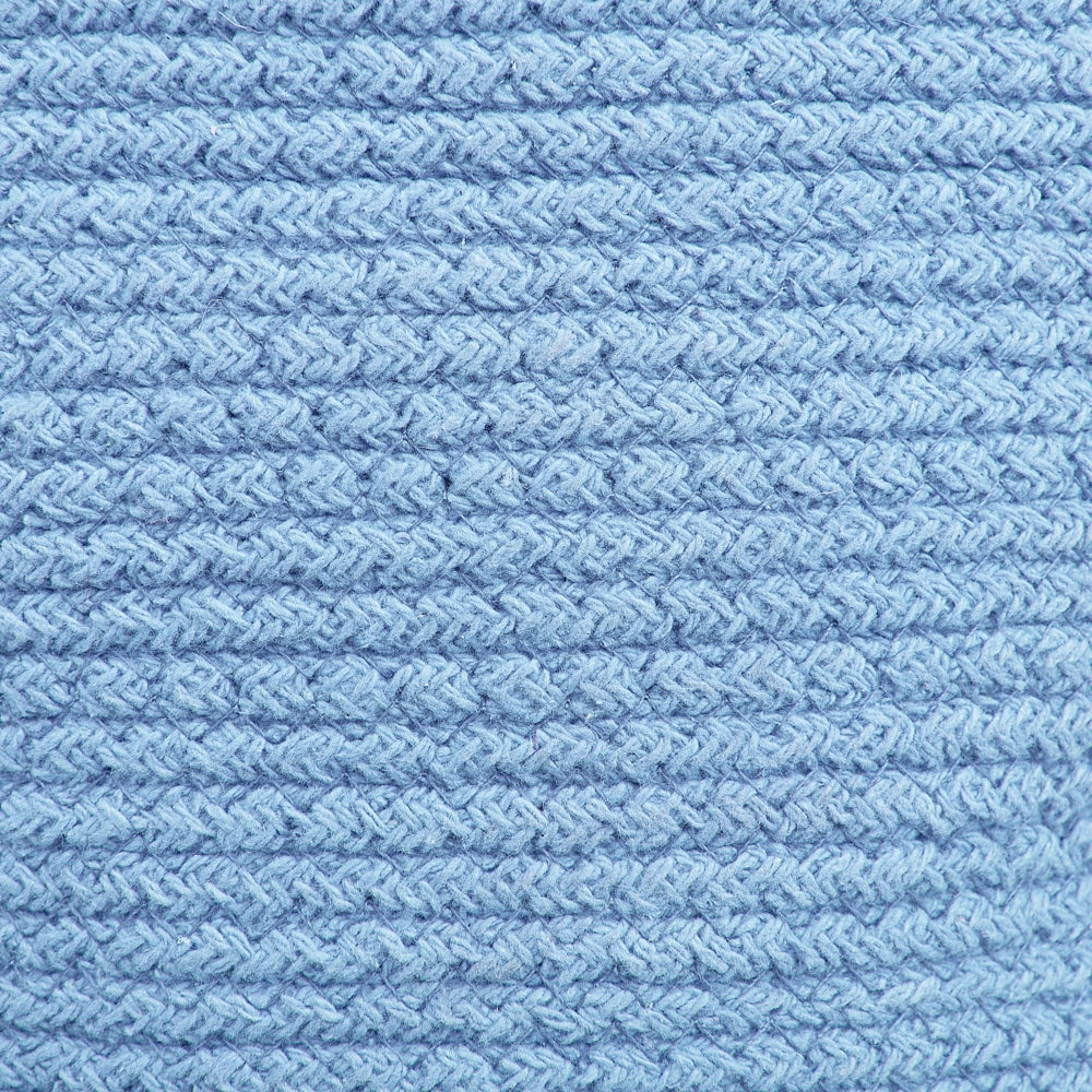 Set di 2 cesti in cotone intrecciato blu boho interno esterno