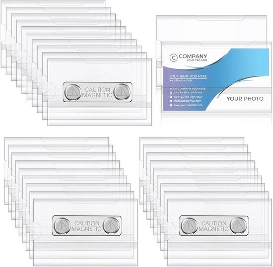 Etichette magnetiche per nome - 30 pezzi - 3,5 x 2,2 pollici - per conferenze e scuole
