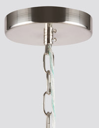 Lampadario Neoclassic in Metallo e Vetro Alicante Nickel