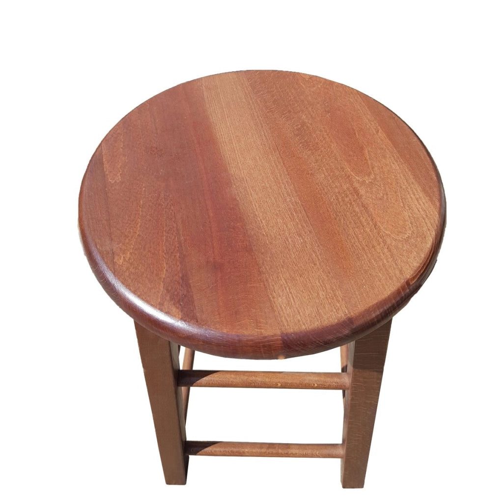 Sgabello tondo seduta massello h47 noce
