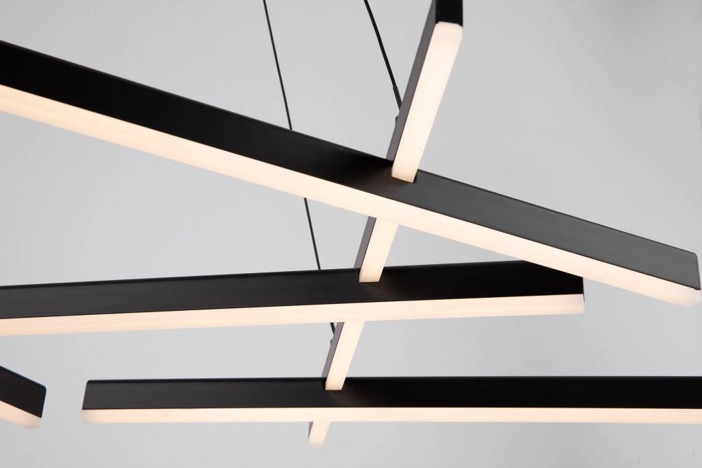 Lampada pendente Modern in Alluminio Line Nero