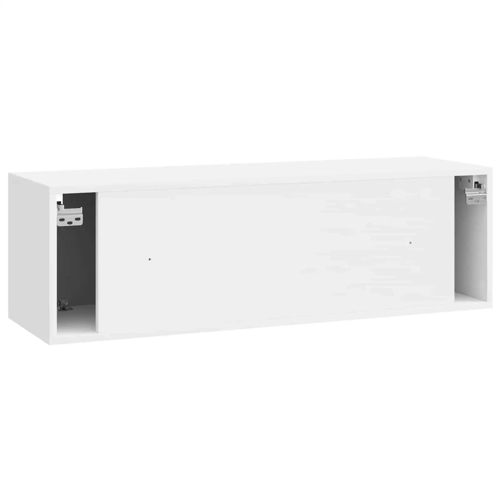 Mobile Porta TV da Muro Bianco Lucido 98 x 31 x 30 cm 898219