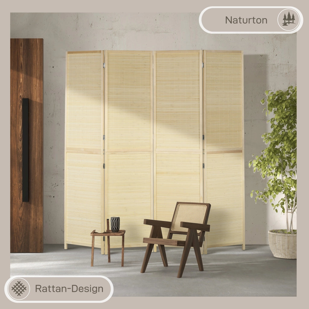 Paravento 4 pannelli ¨C zephmum ¨C Bamb¨´ 180x180 cm
