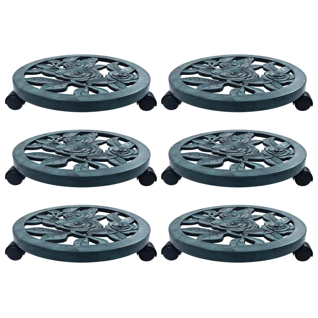 Carrelli Portavasi 6 pz Verdi 38 cm in Plastica cod mxl 61224