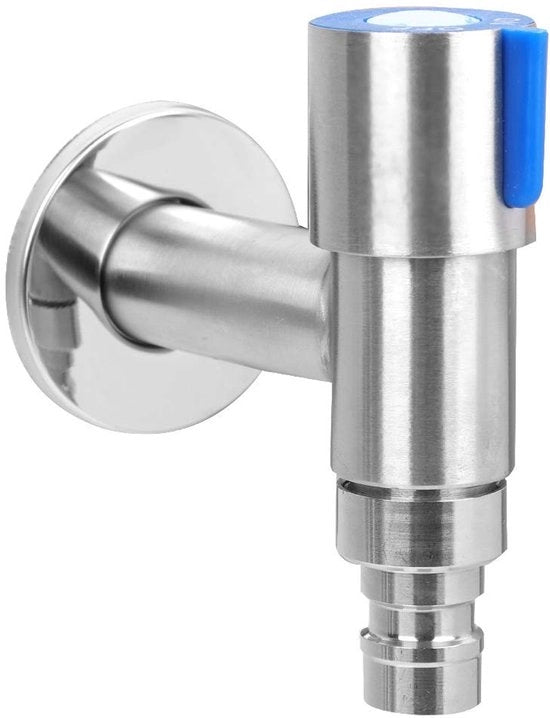 Wasserhahn da Parete - Esterno - Facile da Utilizzare - Argento - Fontanella da Parete - Per Bagno e Giardino - Modello da Parete