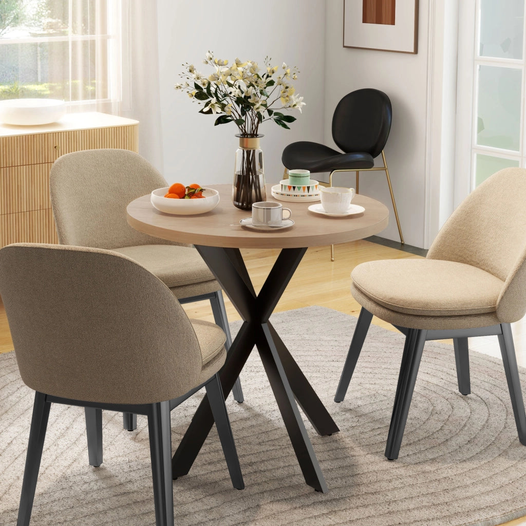 Tavolo da pranzo rotondo moderno ¨C zephmum ¨C legno 75x75 cm