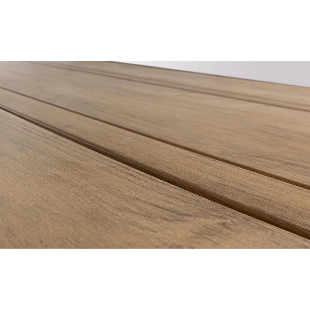 Tavolo da Giardino in Alluminio e Polywood Effetto Teak 198x100 - MESSENGER