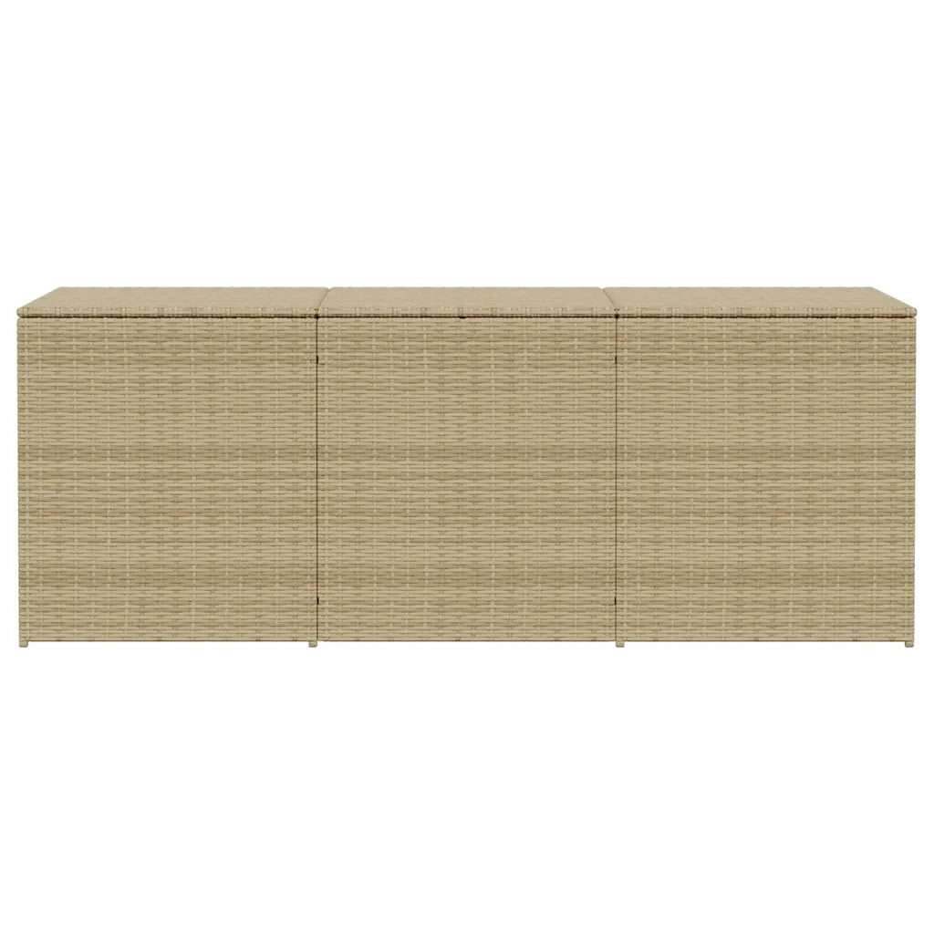 Contenitore da Giardino Beige Misto 984L in Polyrattan