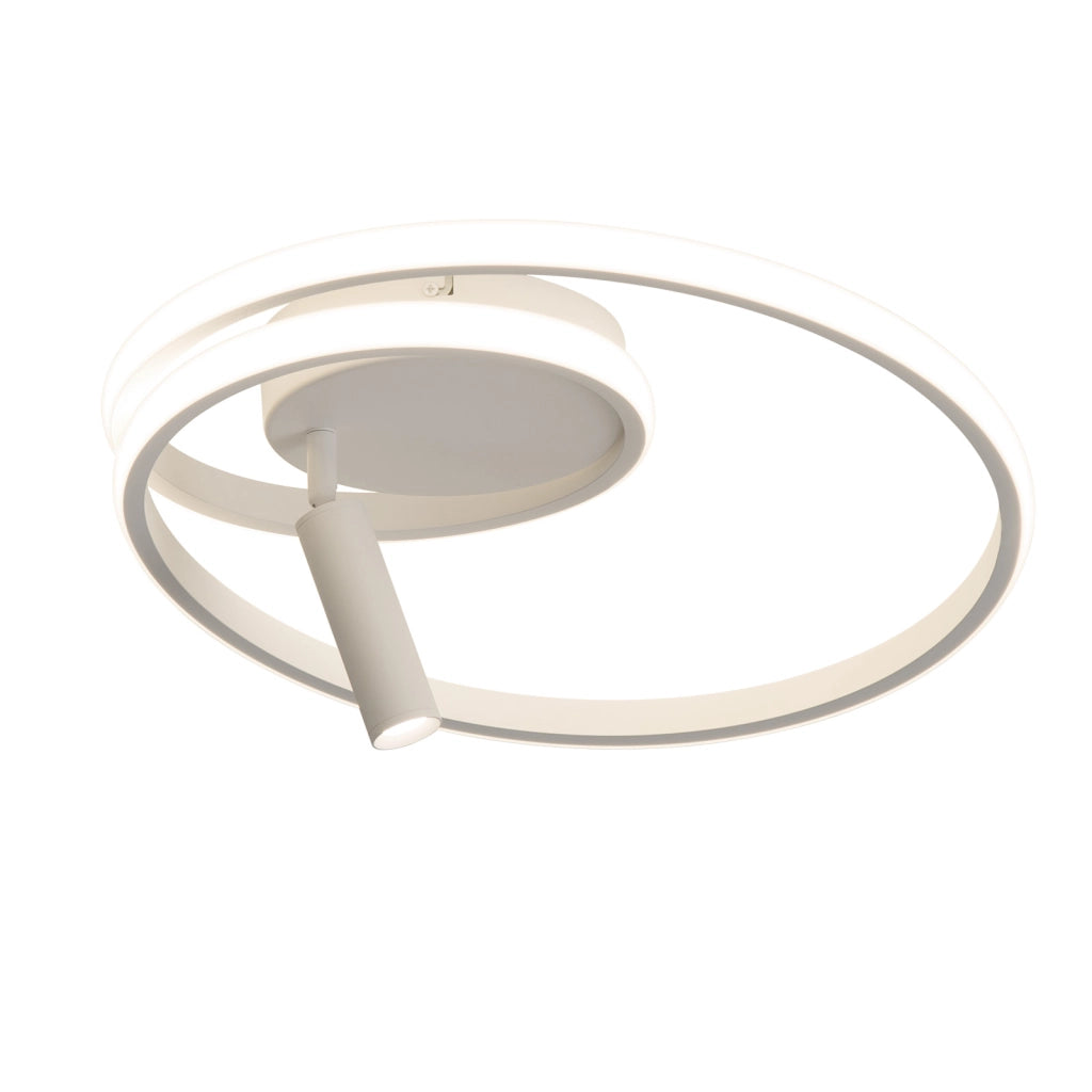 ZMH Lampada da soffitto plafoniera LED dimmerabile 40cm 37W bianca telecomando per cucina