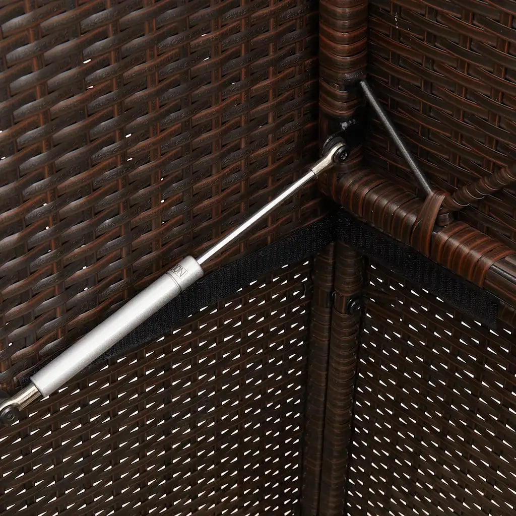 Panca da Giardino con Cuscini-Sgabello-Panca da esterno Marrone in Polyrattan 838107