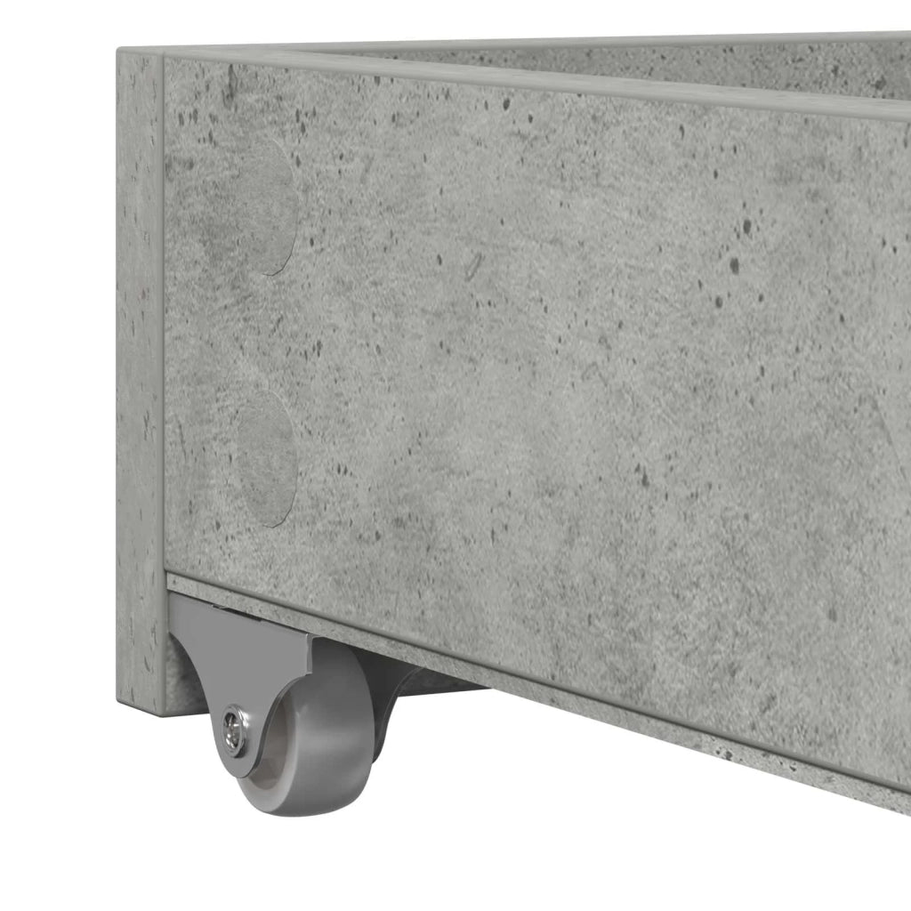 Letto singolo | Letto per adulti | Letto Giorno con cassetto Grigio 90 x 200 cm Legno multistrato