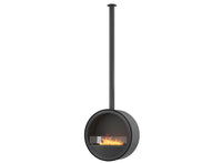 Camino a Bioetanolo Sospeso Ø72,4x30x220,4 cm Incyrcle Slim Nero