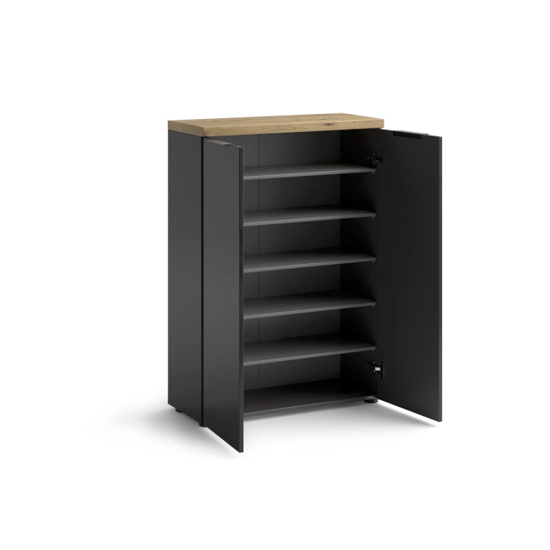 Scarpiera 2 ante IDEA antracite-rovere made in Italy