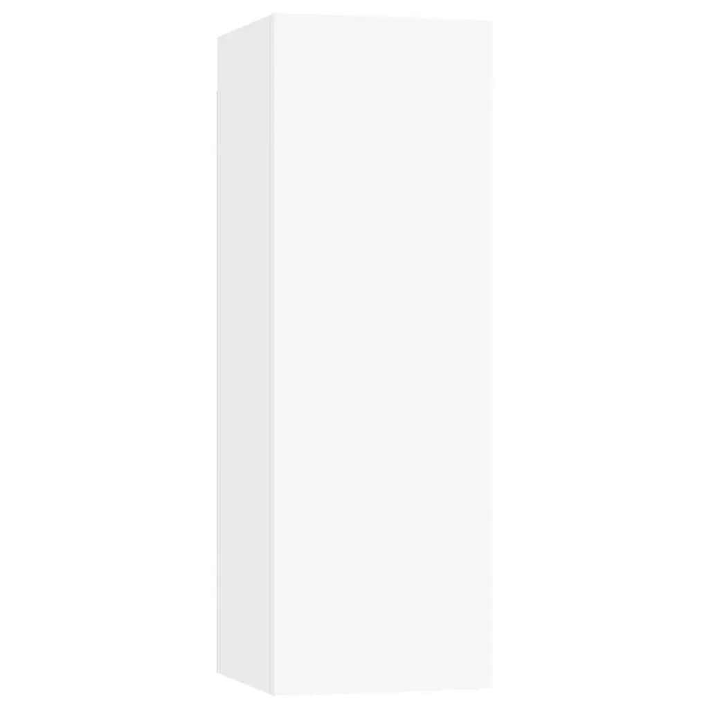 Set Mobili Porta TV 8pz Bianco in Legno Multistrato 3114230