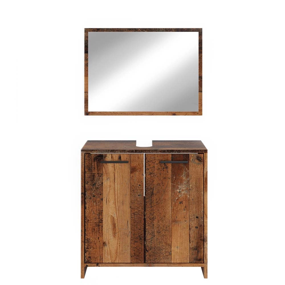 Vicco Set mobili bagno Rovere rustico 2 parti