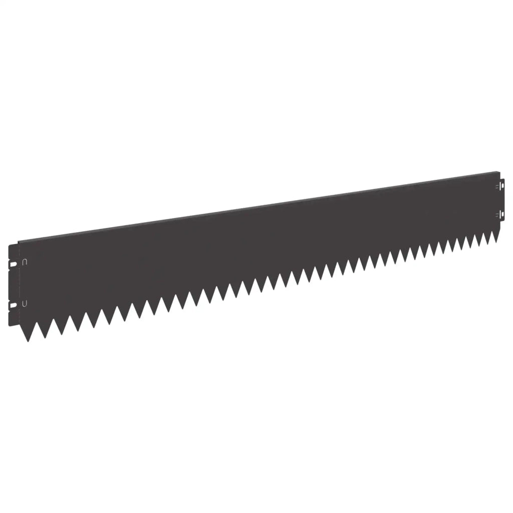 Bordura per Prato 10 pcs 103 x 15 cm Acciaio Nero 8008350