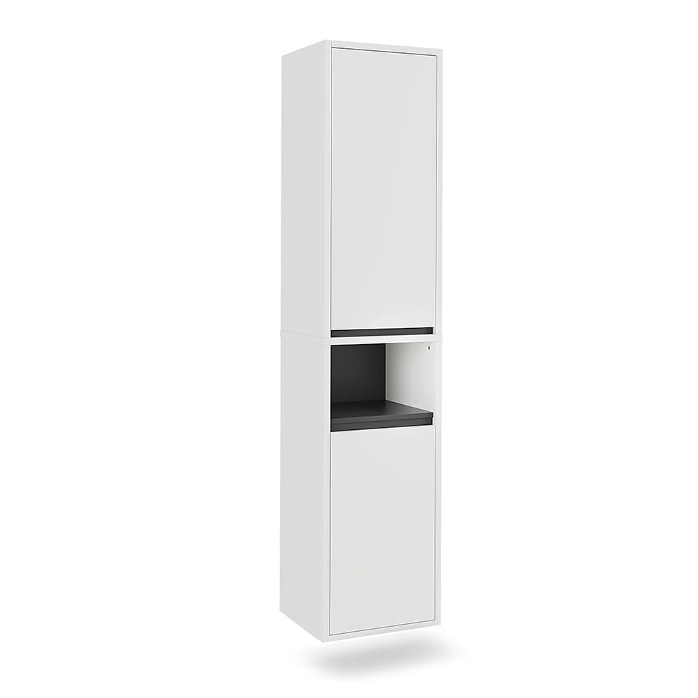 Vicco Armadio per il bagno Bianco/Grigio 38 x 170 cm con 2 porte