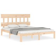 Letto matrimoniale | Letto per adulti | Giroletto senza Materasso 160x200 cm in Legno Massello di Pino