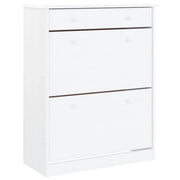 Scarpiera mobile contenitore per scarpe mobile per ingresso/corridoio/soggiorno ALTA 77 x 35 x 96 cm legno massello di pino bianco 02_0021400