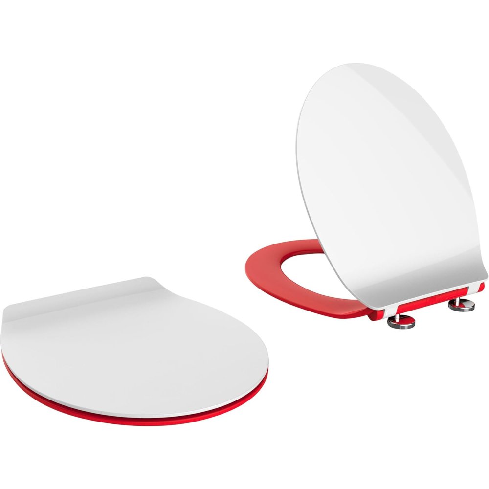 Euroshowers gmbh 805-43 sedile wc slim bianco rosso