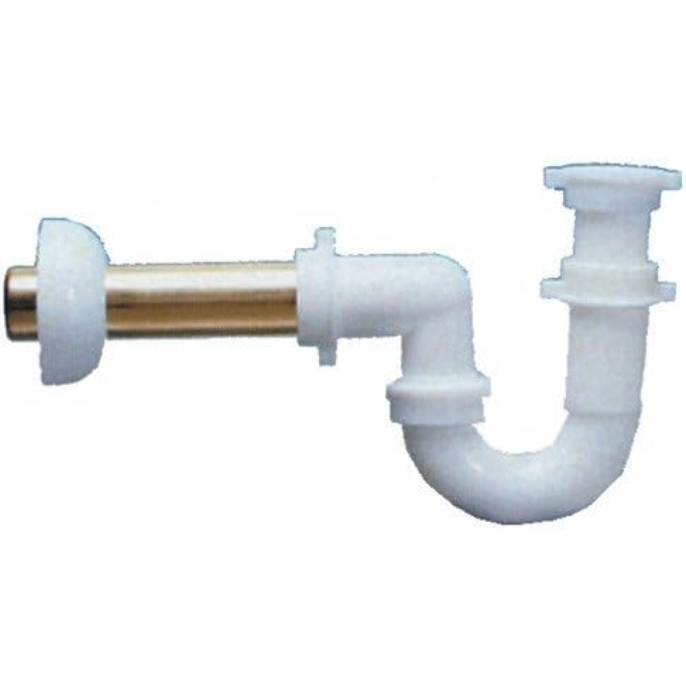 Sifone 4133 p 1 ½  tubo ottone d 0 bianco lira 4133.008