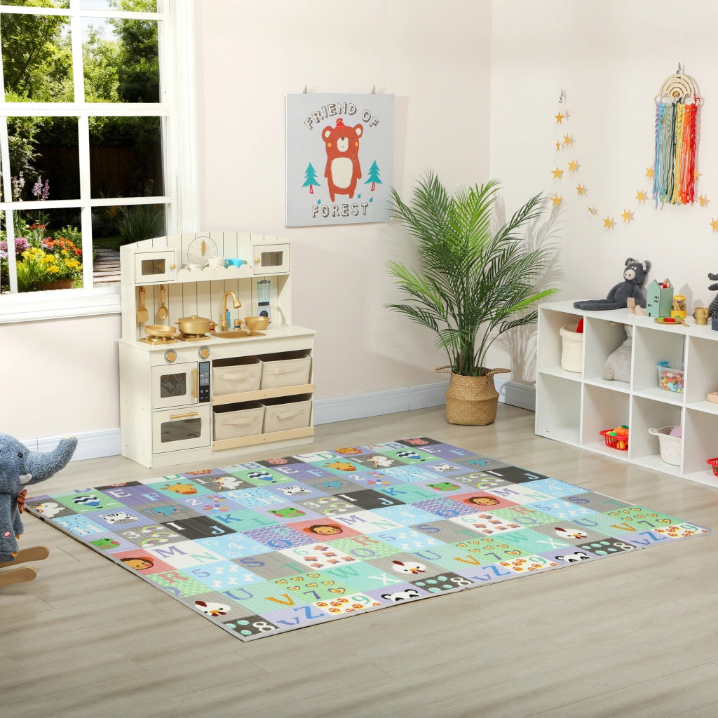 Tappeto Bambini Numeri Lettere Impermeabile ¨C zephmum ¨C Multicolore 180x150x1 cm