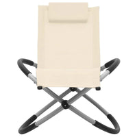 Sedia a Dondolo da Giardino ellittica 174x78x86 cm Panna