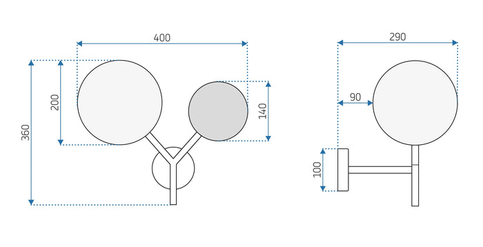 Lampada Da Parete APP1012-2W