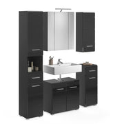 Set di mobili da bagno: mobile sotto lavabo + colonna da bagno + 2 mezze colonne + mobiletto di stoccaggio con