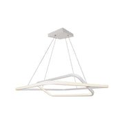 Lampadario LED a Sospensione 48W 5150lm Doppio Quadrato Incrociate Bianco 3000K Triac Dimmerabile SKU-14988