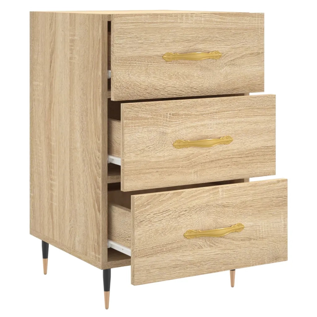 Comodino | Armadio da Notte | Mobiletto da notte Rovere Sonoma 40x40x66 cm in Legno Multistrato