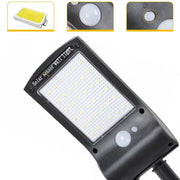 Trade Shop - Lampione Stradale Pannello Energia Solare Faro Fotovoltaico Esterno 36 Led Luce -