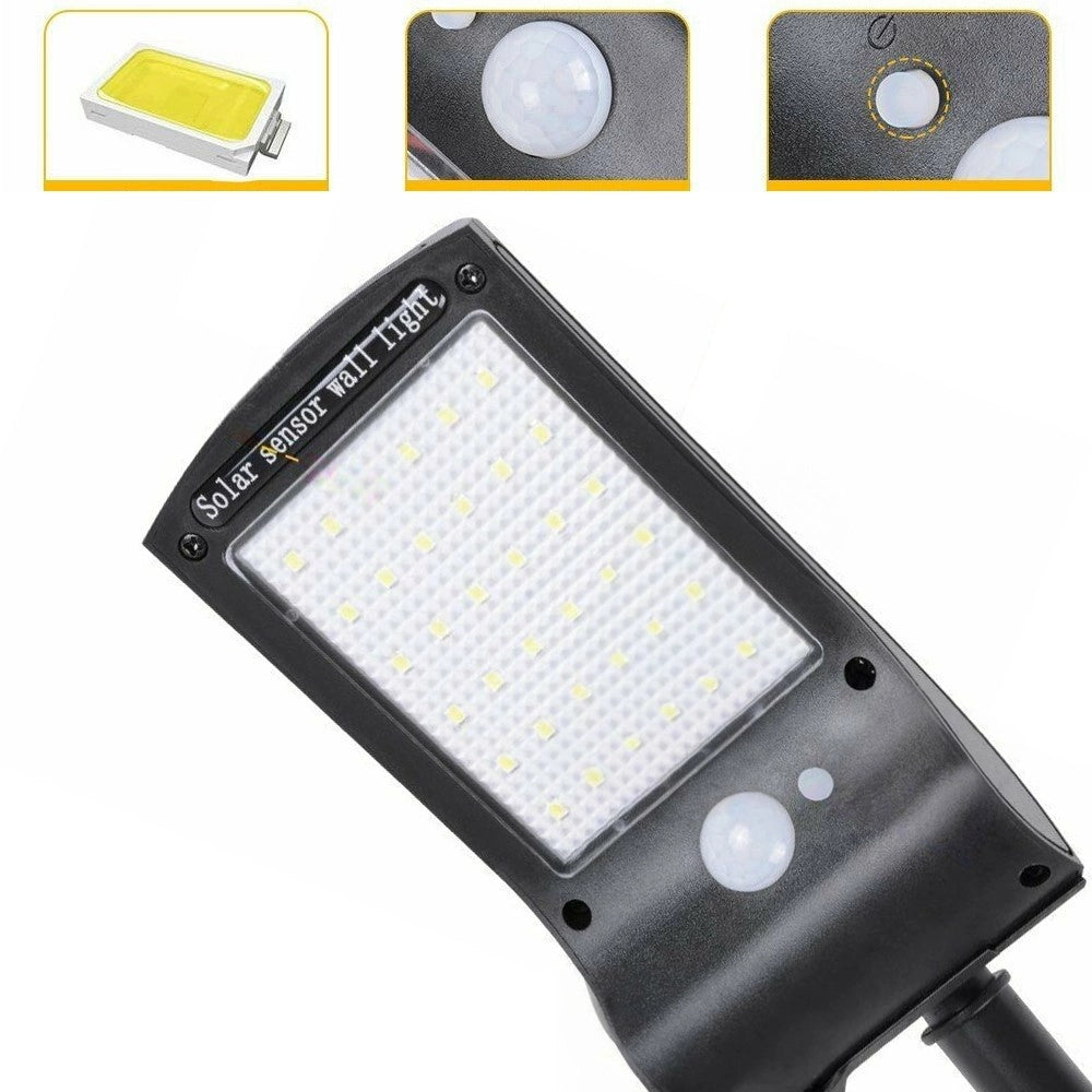 Trade Shop - Lampione Stradale Pannello Energia Solare Faro Fotovoltaico Esterno 36 Led Luce -