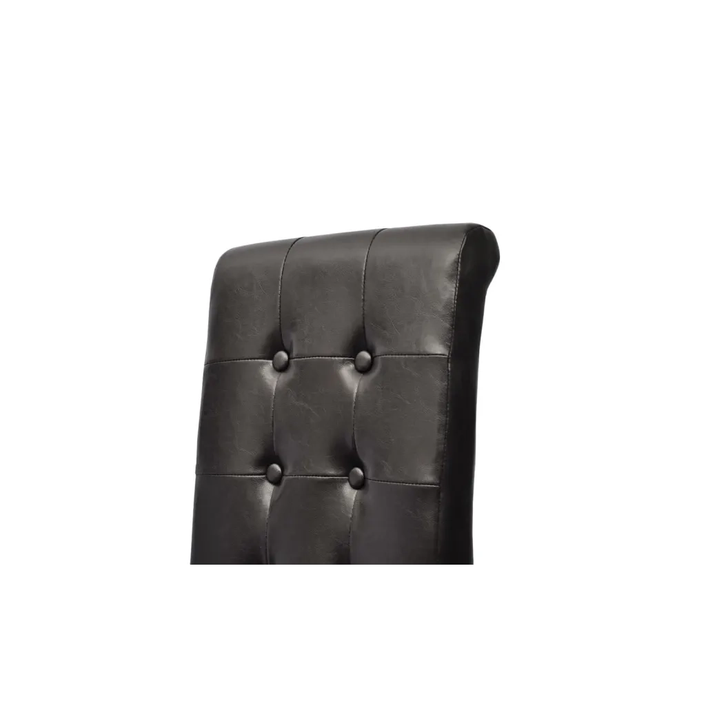 Sedie da Pranzo 4 pz Nere in Similpelle cod mxl 14393
