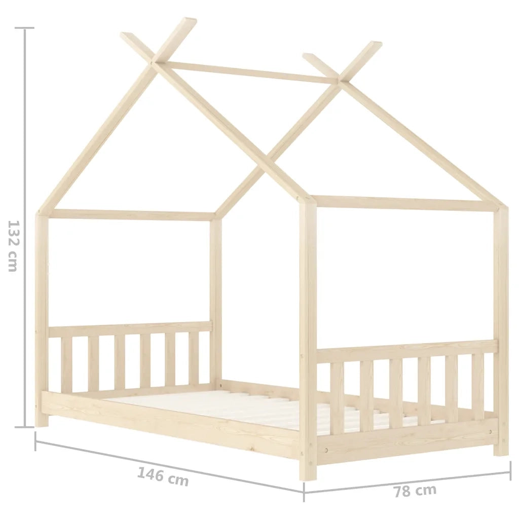Giroletto per Bambini | Letto Infantile | Lettino in Legno Massello di Pino 70x140 cm