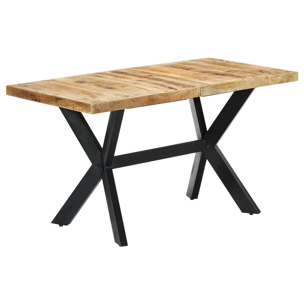 Tavolo da Pranzo | Tavolo da cucina 140x70x75 cm in Legno Massello di Mango Grezzo