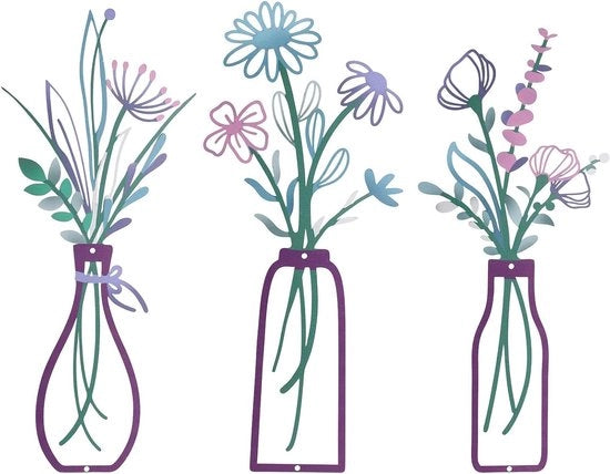 vaso di fiori viola - elegante decorazione rustica per la campagna - regali di benvenuto - decorazioni per bagno, sala da pranzo, soggiorno