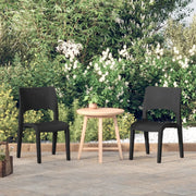 Sedie da Giardino 2 pz in Polipropilene Antracite 317725