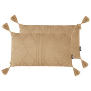 Set di 2 cuscini in cotone intrecciato beige 30 x 50 cm soggiorno camera da letto