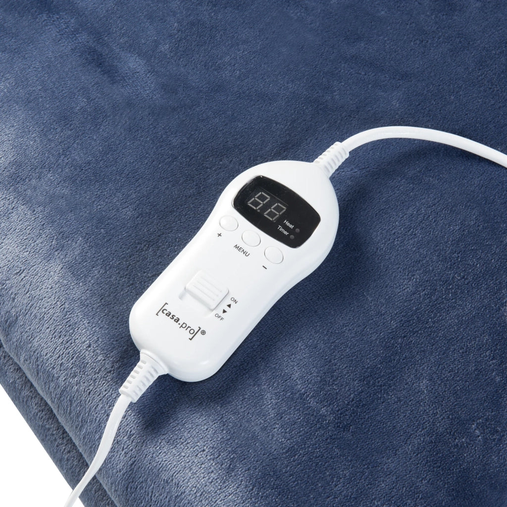 Coperta elettrica riscaldata 120 watt camera da letto 200 x 150 cm azzurro 03_0009333