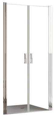 Porta Parete Doccia 80 cm 2 Ante Saloon in Cristallo Trasparente 6mm H195 Bonussi Julia