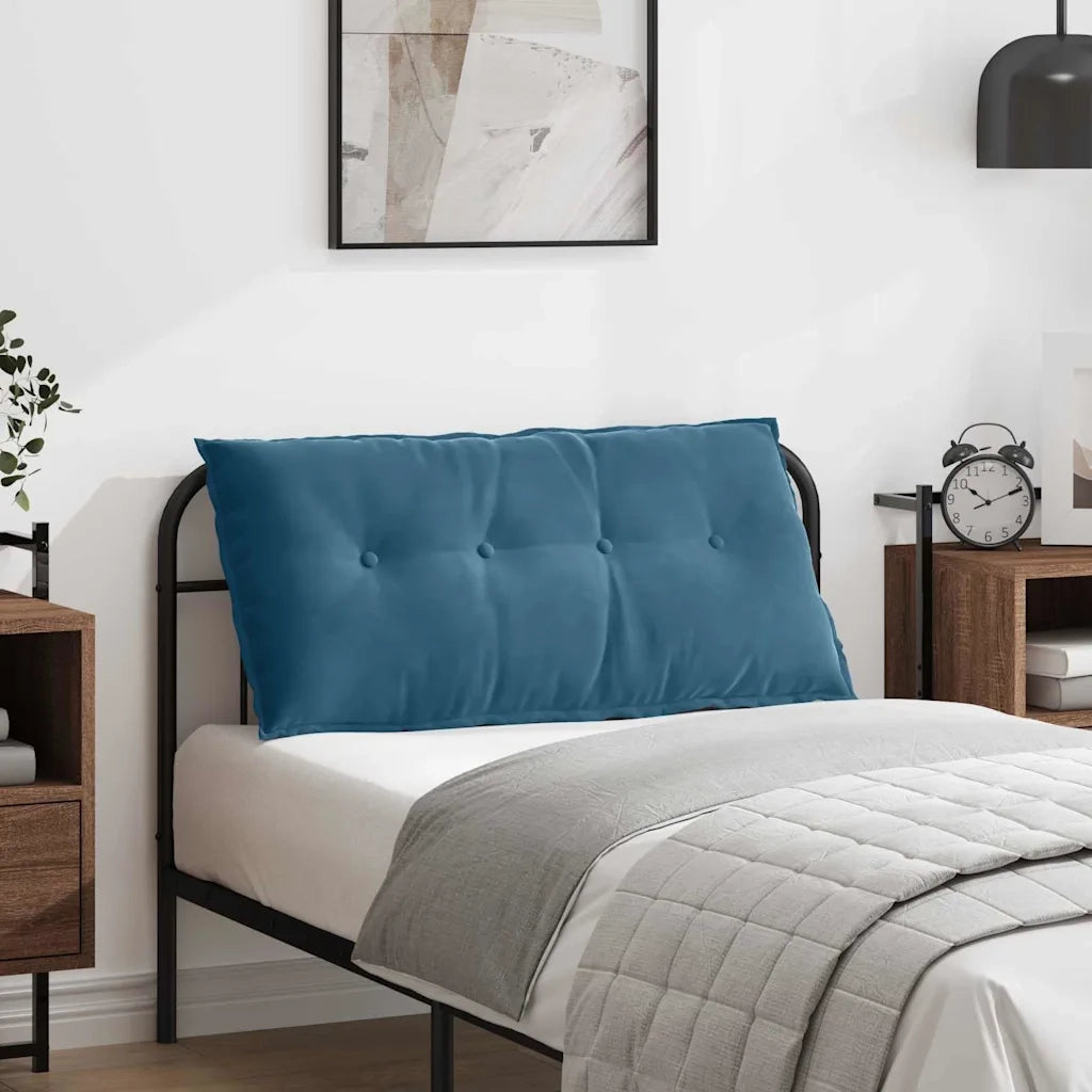 Cuscino per Schiena Blu 100 x 50 cm Tessuto in Cords 42014760