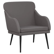 Poltrona | Sedia Relax Grigia 63x76x80 cm Similpelle