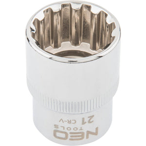 Topex 08-593 chiave a bussola sp spline 1/2, 21 mm ds