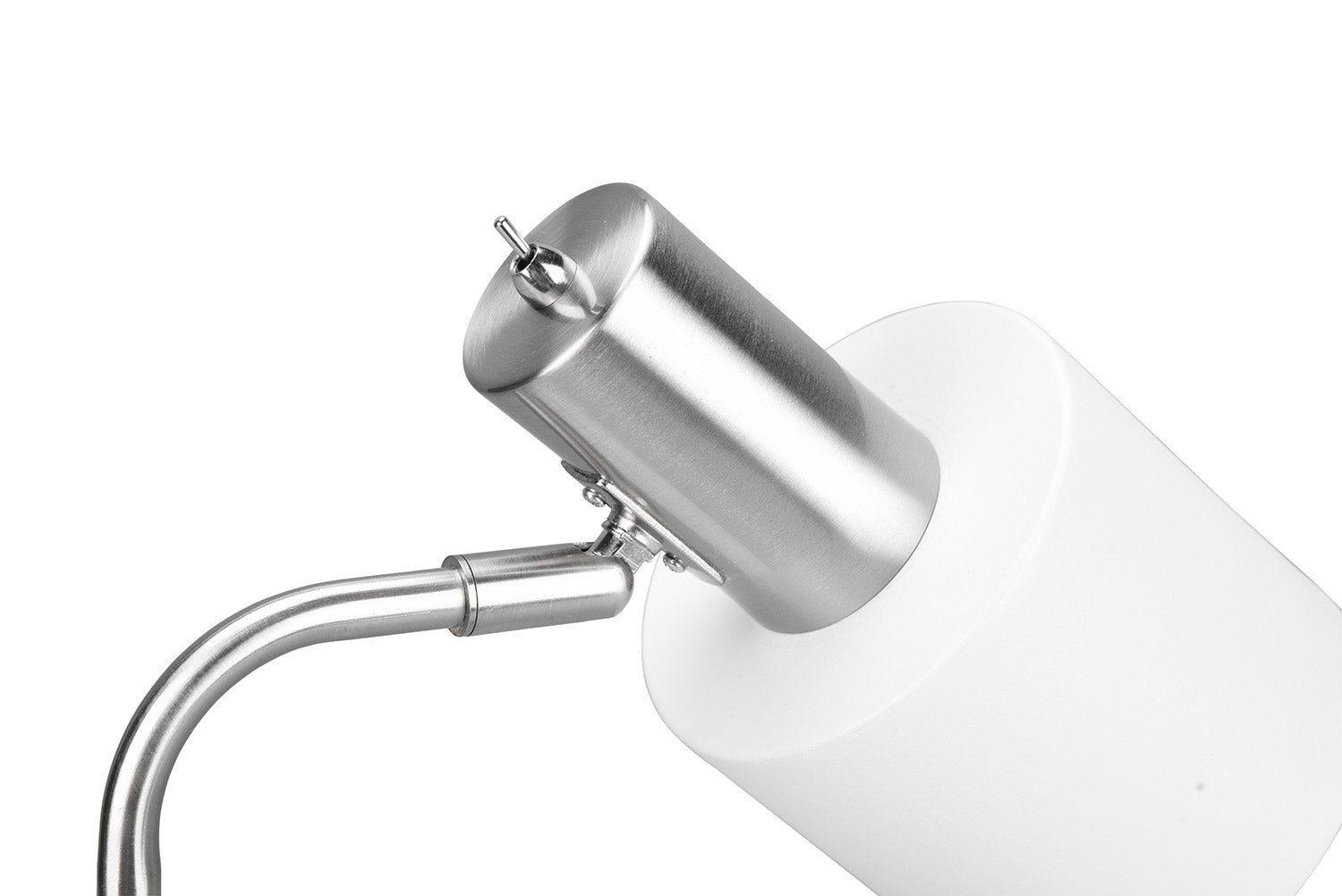 Lampada da Tavolo da Interno Attacco E14 in Metallo Bianco Opaco