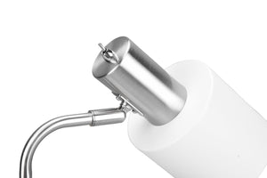 Lampada da Tavolo da Interno Attacco E14 in Metallo Bianco Opaco