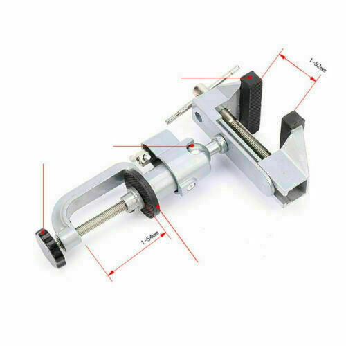 MORSA DA BANCO TAVOLO GIREVOLE 360 IN ALLUMINIO TESTA SNODATA 50MM UNIVERSAL