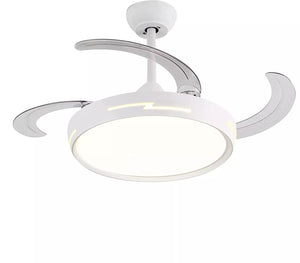Ventilatore Da Soffitto Con Luce Pale Scomparsa 72W Lampadario Sospensione con Telecomando incluso Regolabile 3000K 4000K 6500K