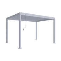 PERGOLA BIOCLIMATICA AUTOPORTANTE 404X304XH250CM BIANCO RAL 9016 IN ALLUMINIO