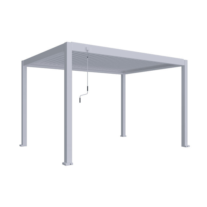 PERGOLA BIOCLIMATICA AUTOPORTANTE 404X304XH250CM BIANCO RAL 9016 IN ALLUMINIO